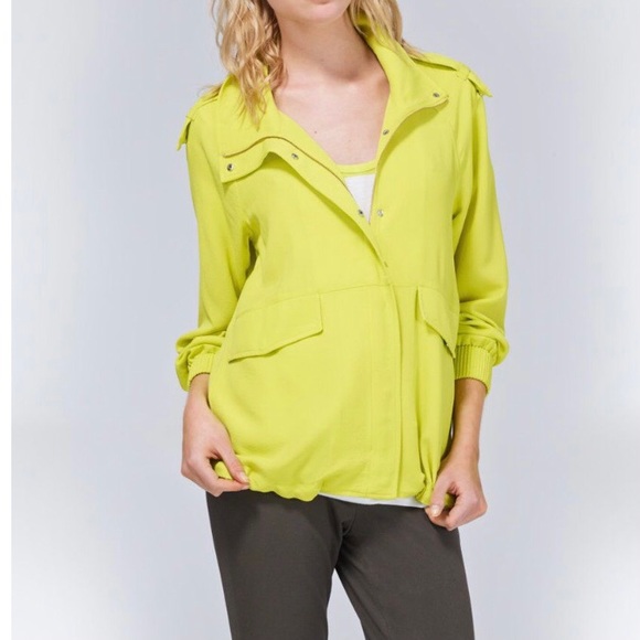 Aritzia Babaton silk neon yellow jacket, xxsmall - Picture 2 of 9